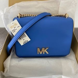 Michael Kors- Mott Long Chain Shoulder Bag- Oxford Blue
